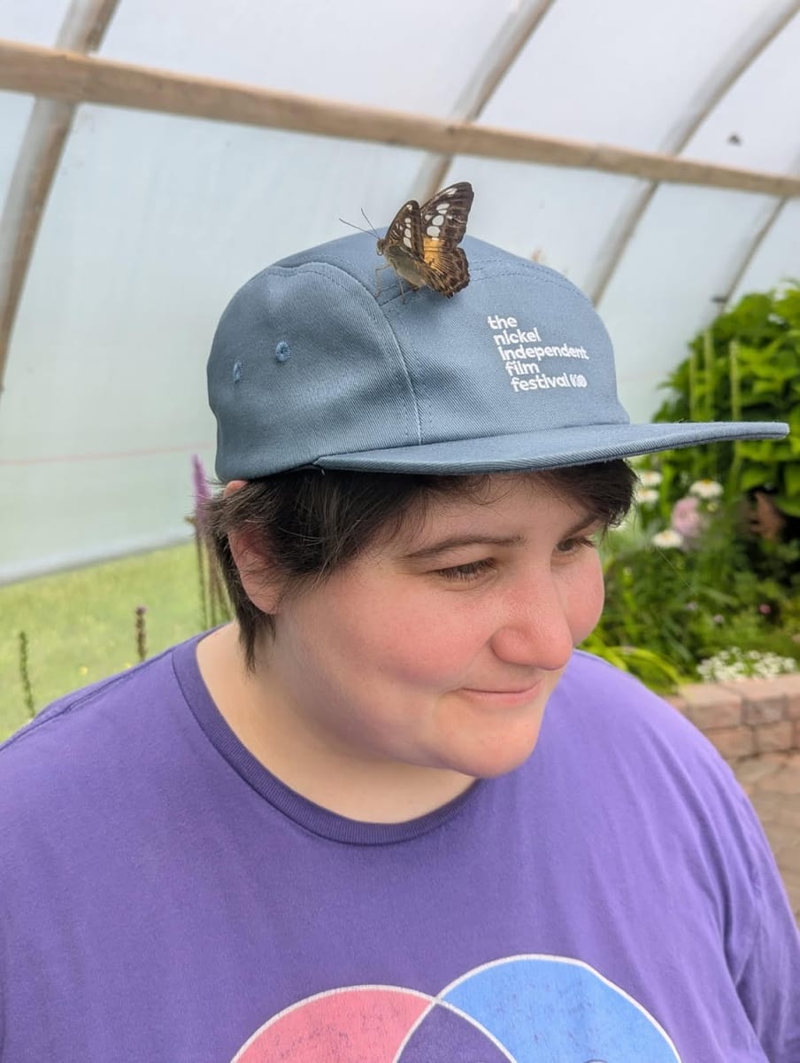 Veronica Dymond and butterfly
