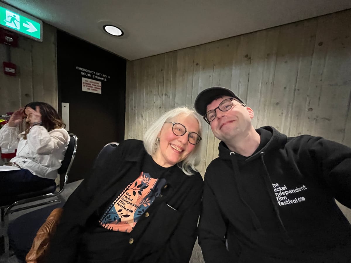 Board member Ane Christensen and Elling Lien at City Hall