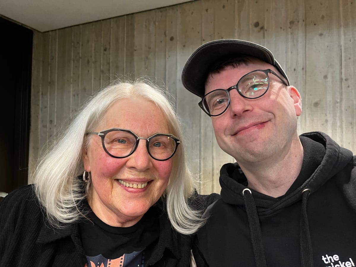 Board member Ane Christensen and Elling Lien at City Hall