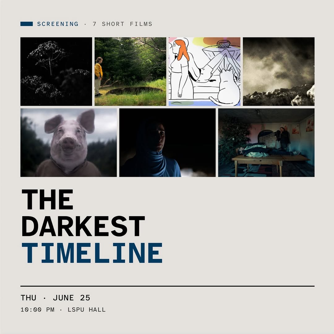 Thursday June 25 at 10pm: THE DARKEST TIMELINE

Serious shorts with sharp teeth. 

Content warning: some onscreen blood,